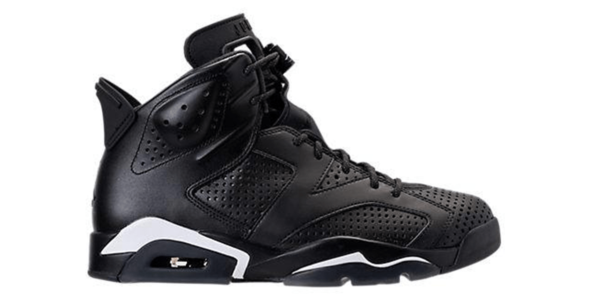 Air Jordan Retro 6 Basketball Shoes in the Black and White Colorway