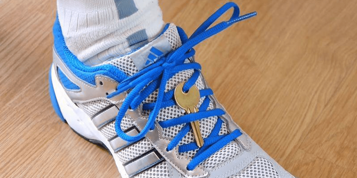 Secure Your House Key In Your Shoelaces For Running