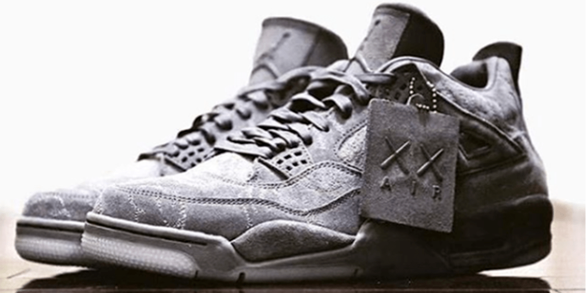 Jordan 4 cool store grey black laces