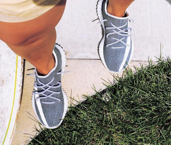 Grey Shoelaces | White Rope Shoelaces | Rope Shoelaces